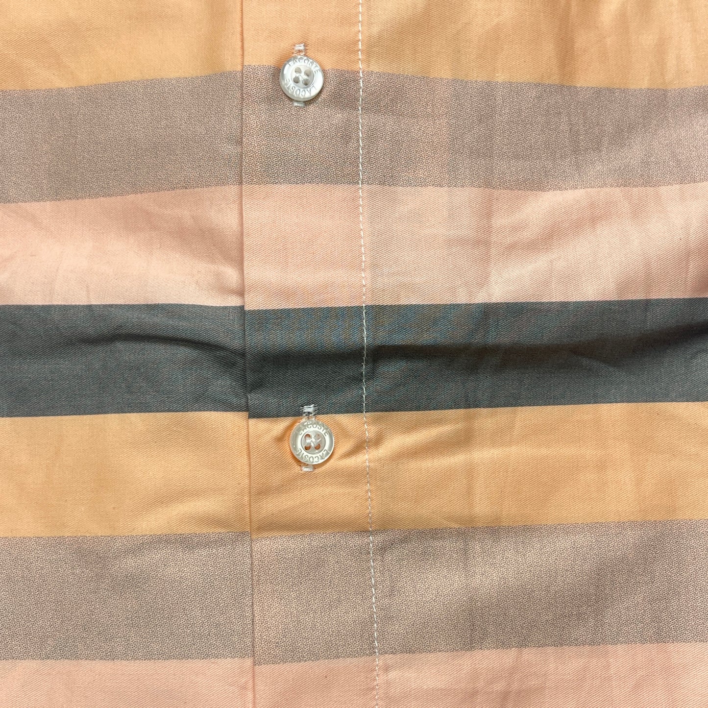 LST7 peach striped men shirt