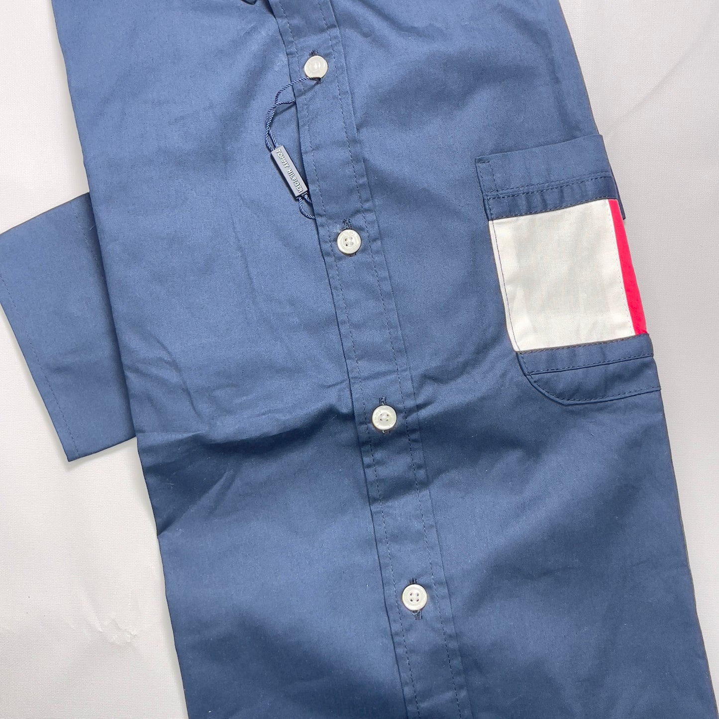 TH1 navy blue classic-fit men shirt