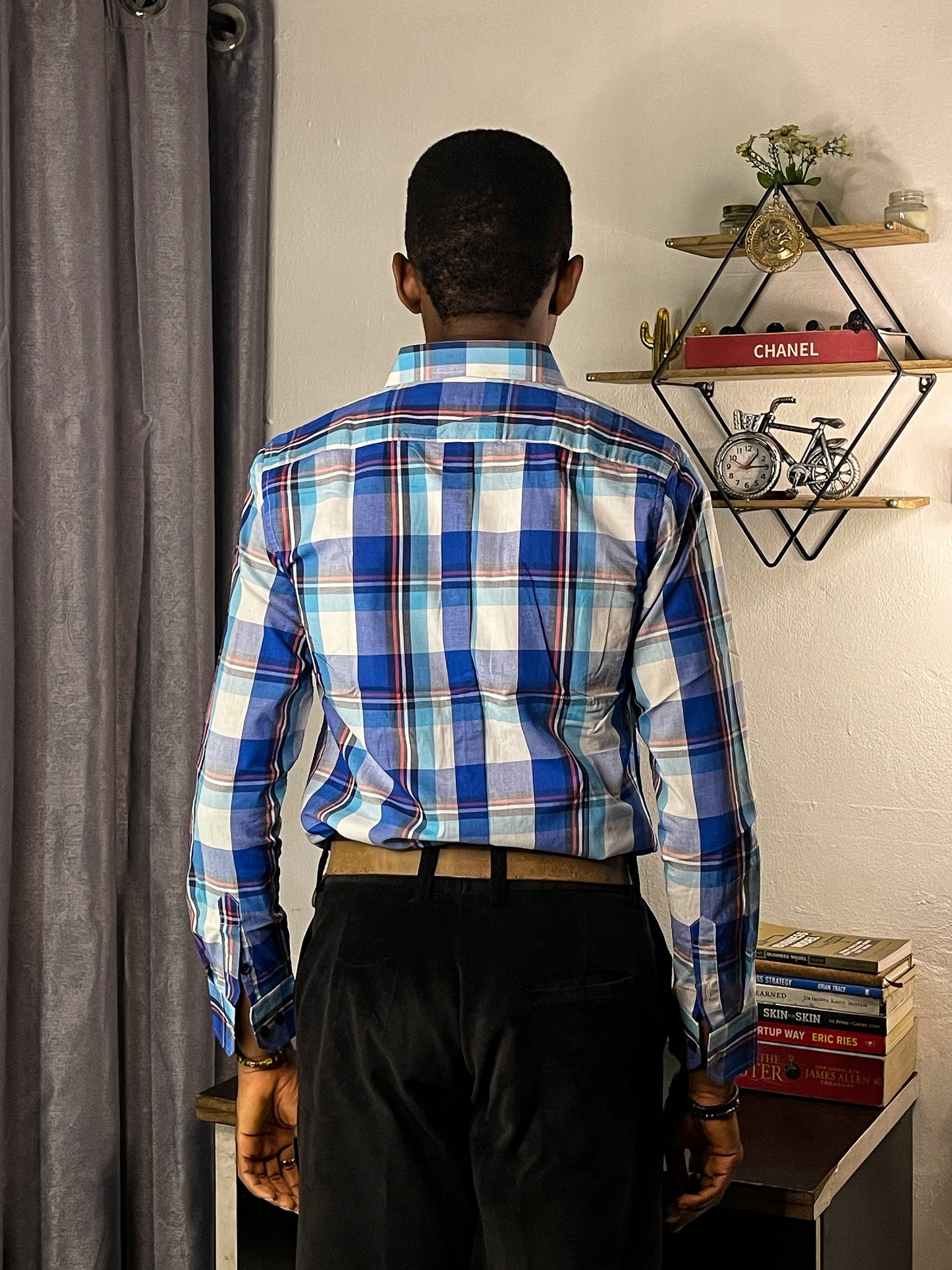 Slim Fit Plaid Oxford Shirt - TH16
