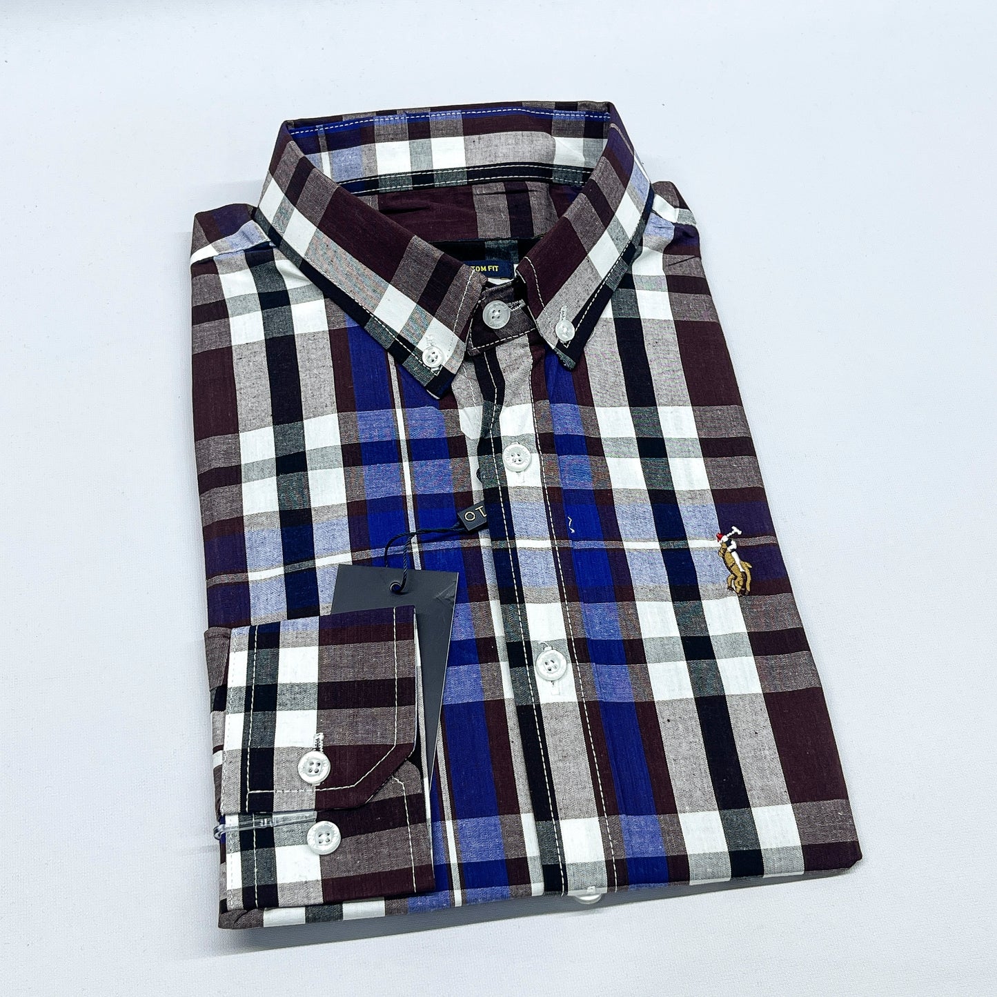 Men RL17 Long Sleeve Plaid Shirt