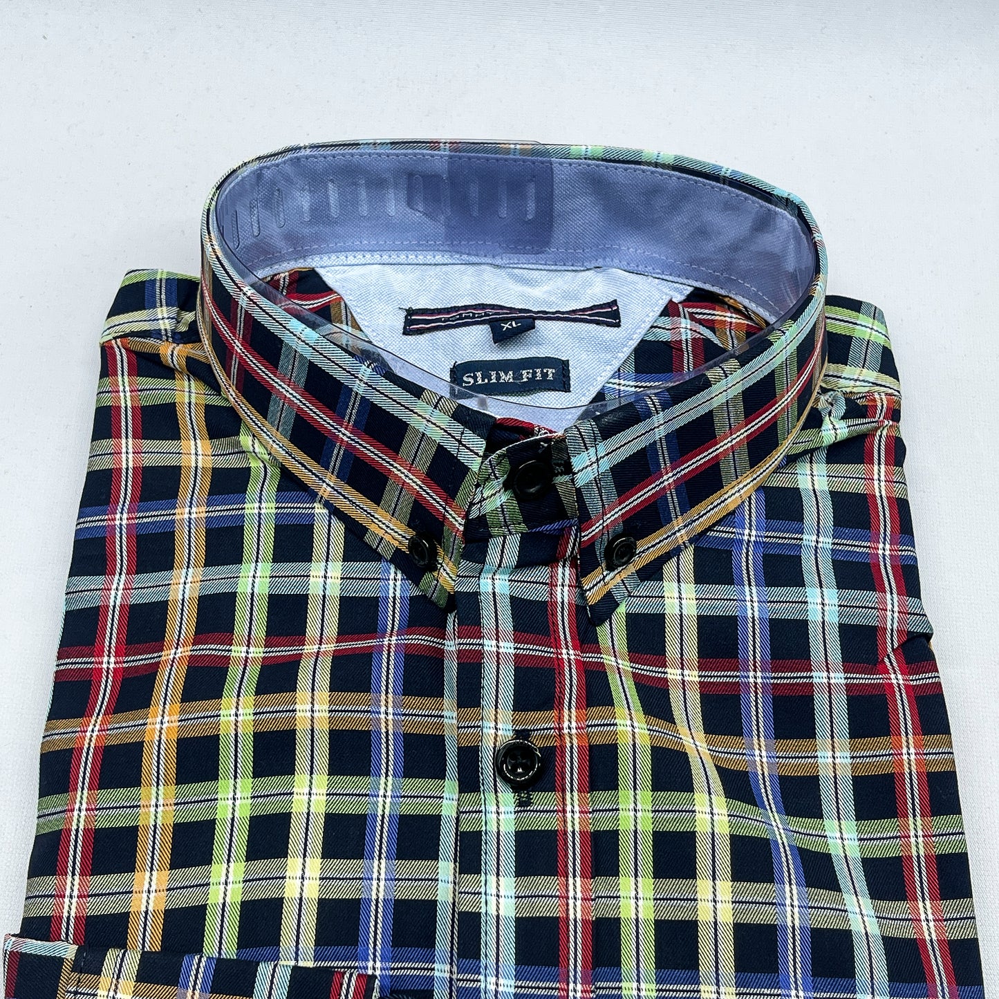 TM-20 Long sleeve Men Gingham Shirt