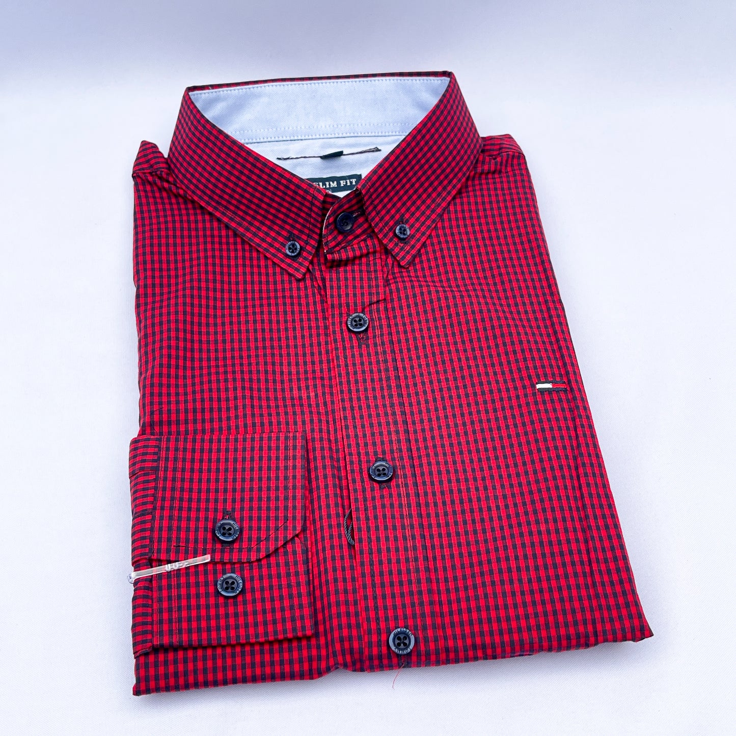 Slim Fit Gingham Oxford Shirt - TH06