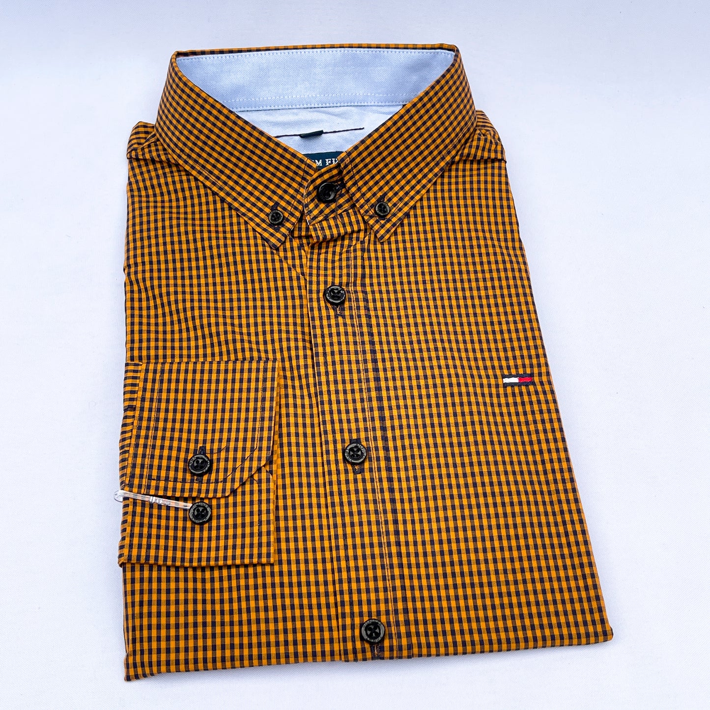 Slim Fit Brown Gingham Oxford Shirt - TH05