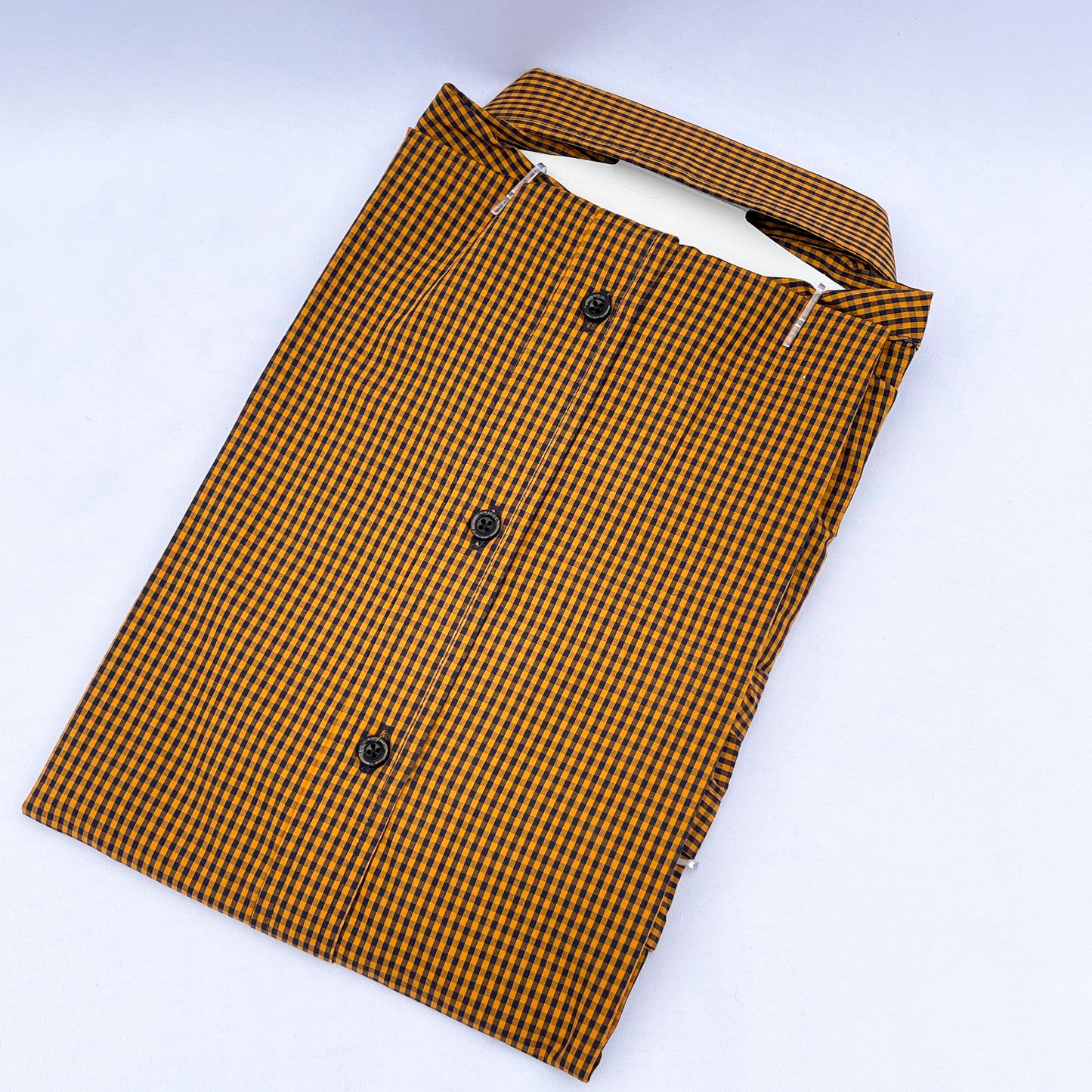 Slim Fit Brown Gingham Oxford Shirt - TH05