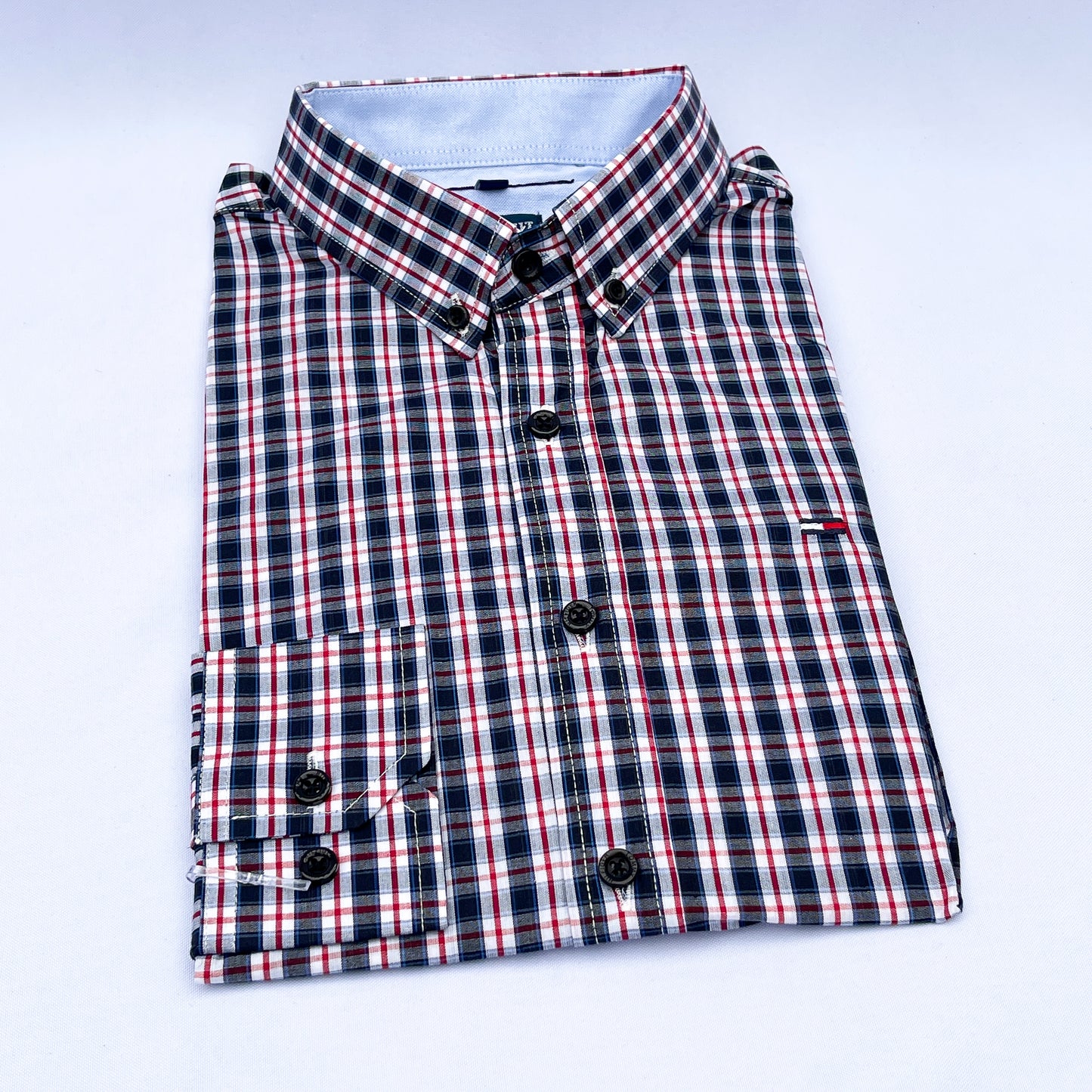 Slim Fit MC Tartan Oxford Shirt - TH12
