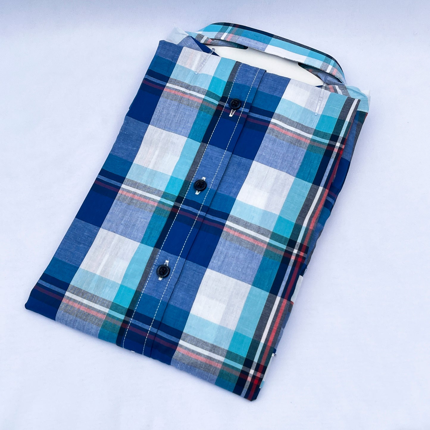 Slim Fit Plaid Oxford Shirt - TH16