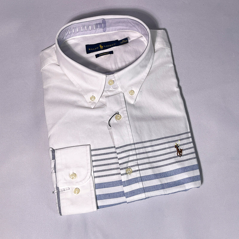 Men’s white long-sleeve cotton shirt - OT8