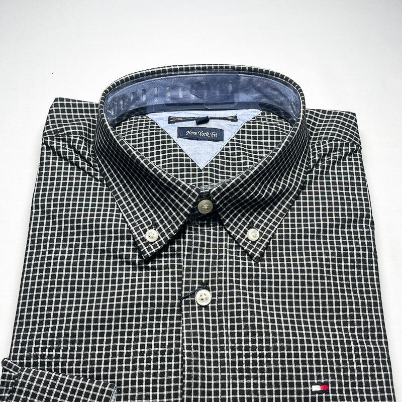 Men’s black TM16 long-sleeve cotton shirt