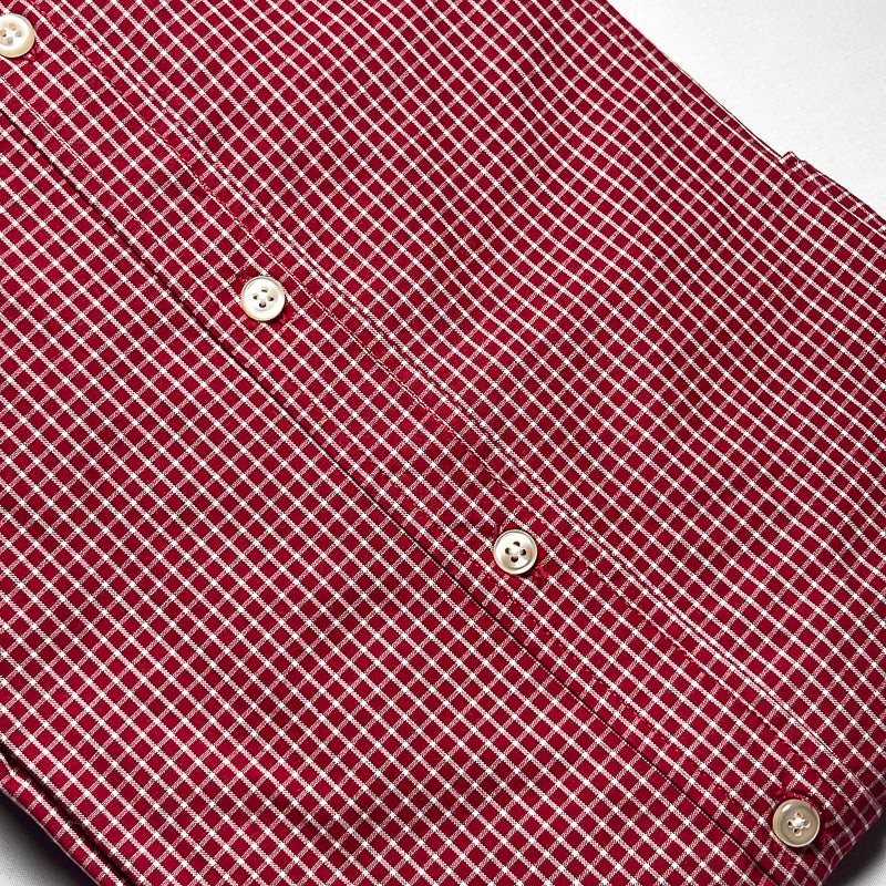 Men’s red TM14 long-sleeve cotton shirt