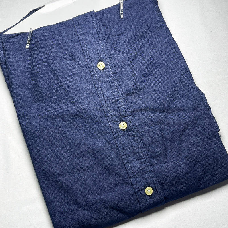 Men’s navy blue long-sleeve cotton shirt - CS4