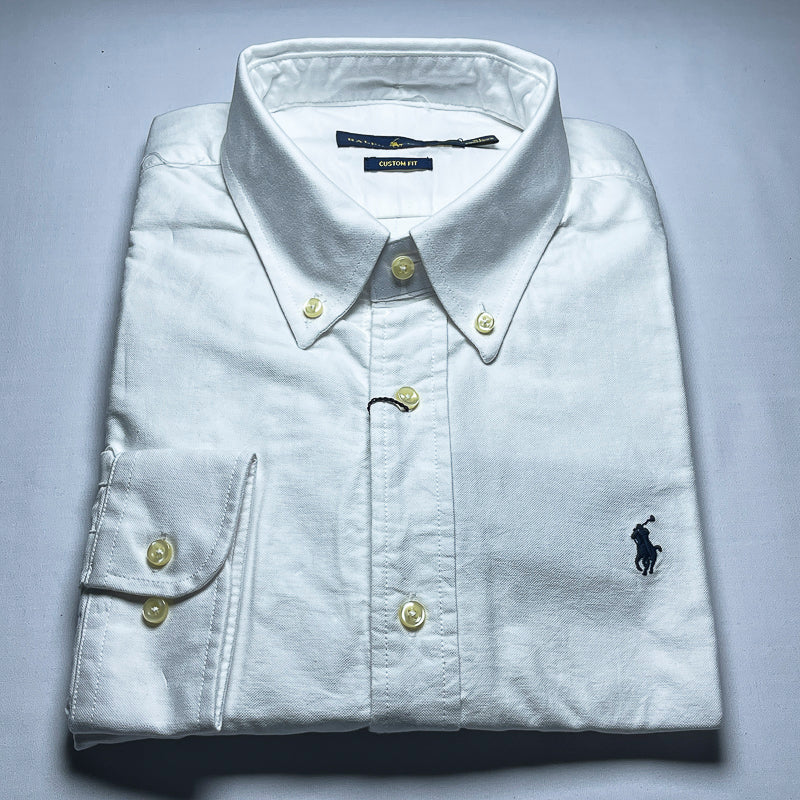 Men’s white long-sleeve cotton shirt - CS7