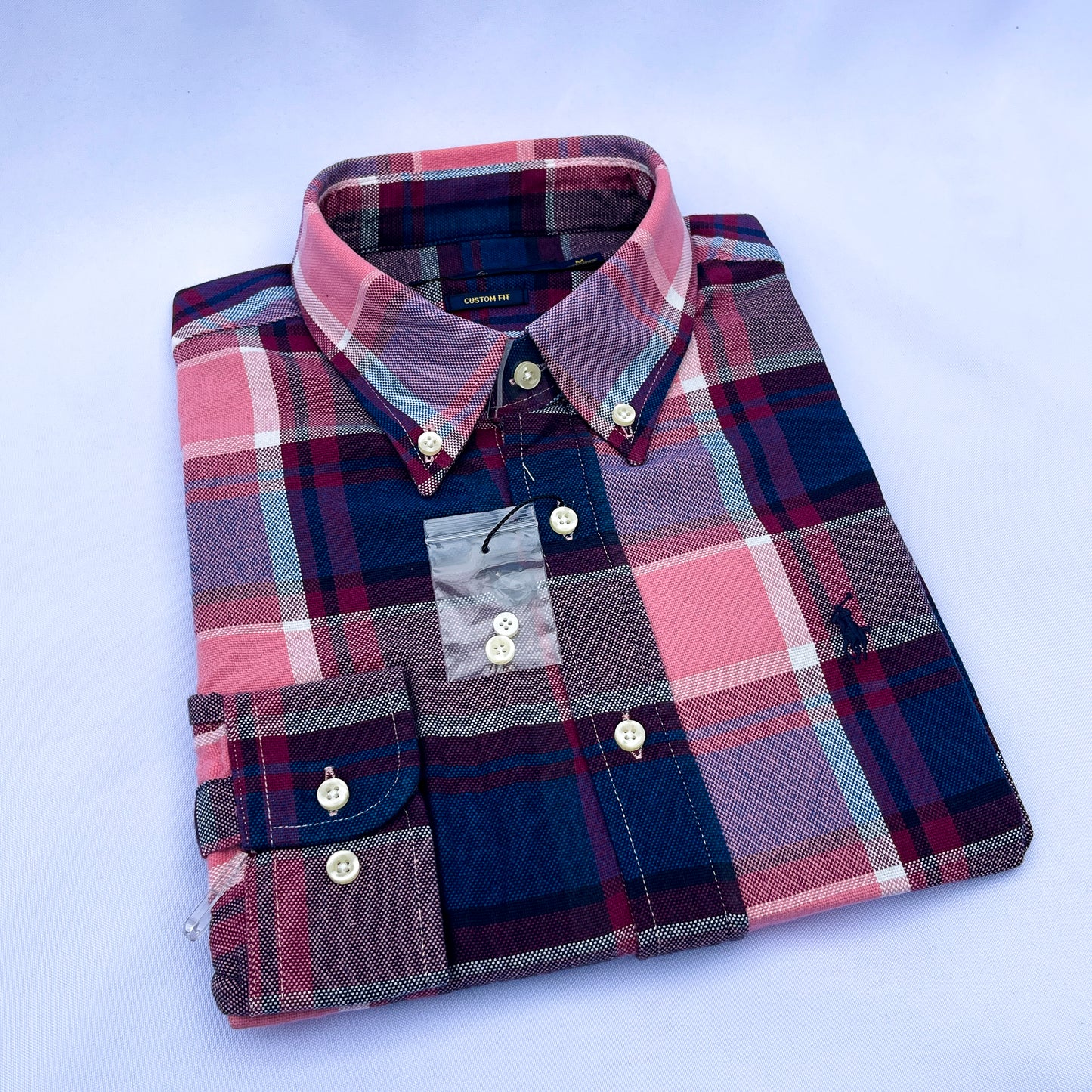Long-Sleeve Oxford Custom Cotton Shirt - RL08