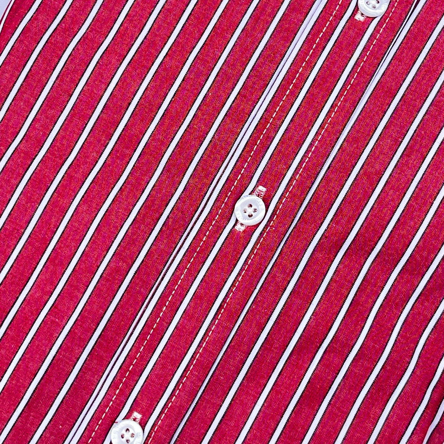 Men’s red M009 long-sleeve oxford shirt