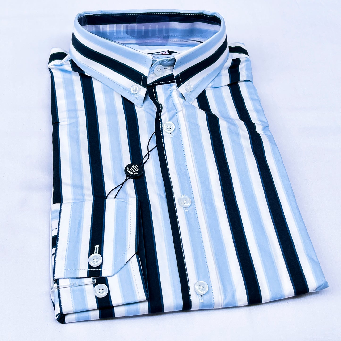 Men’s sky blue M009 long-sleeve oxford shirt