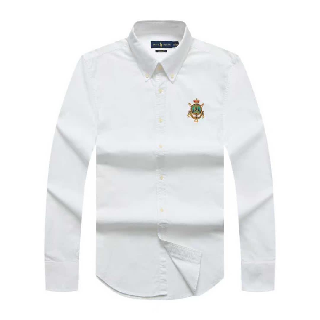 White Essential Oxford Men Long Sleeve Shirt