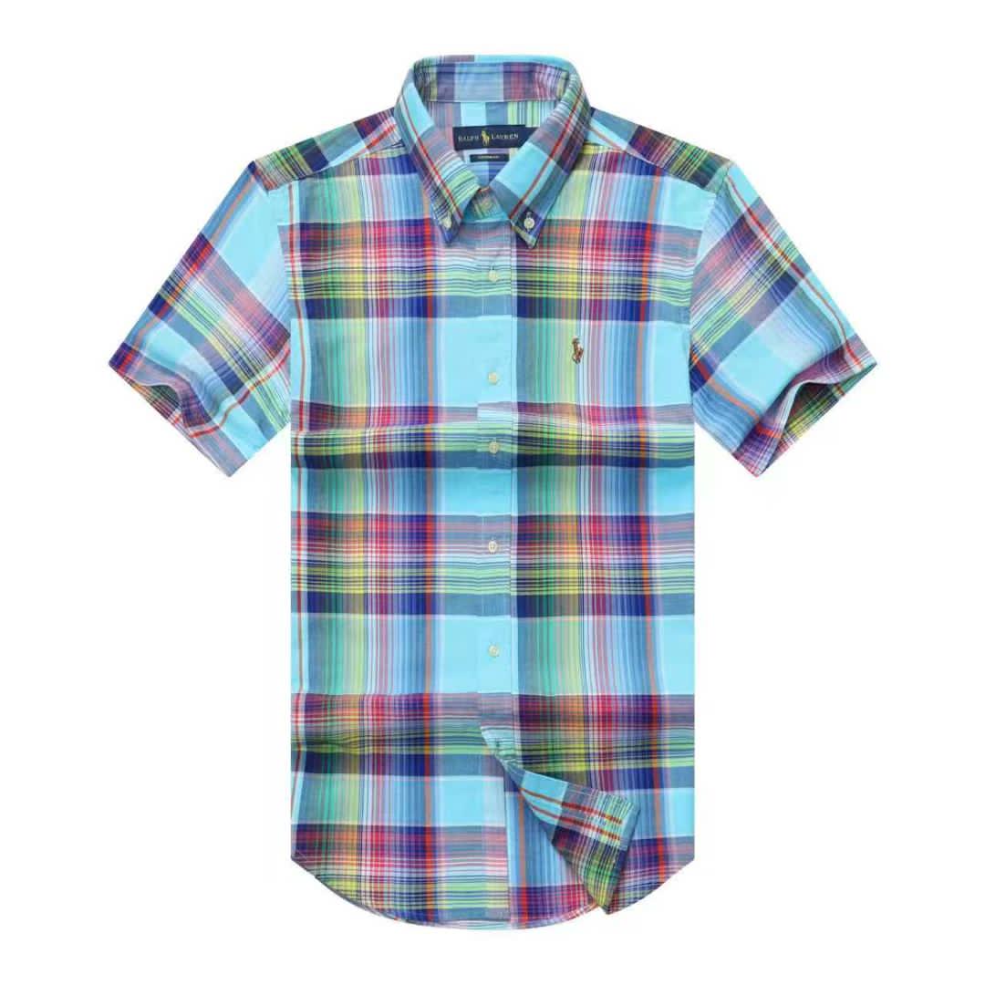 Custom fit short sleeve oxford men shirt - multi colorway