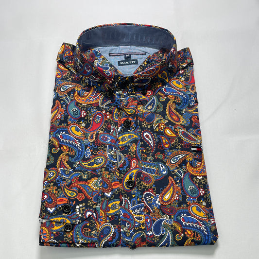 Vintage print shirt for men - VT1