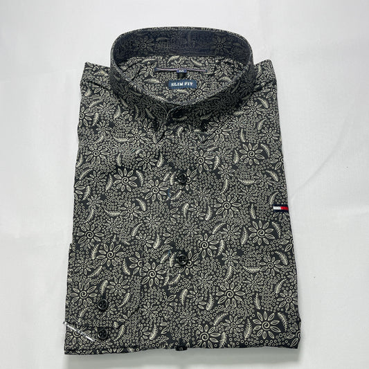 Vintage print shirt for men - VT11