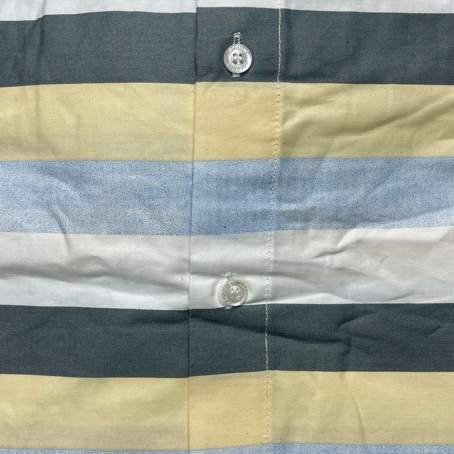 LST5 blue-yellow striped men shirt