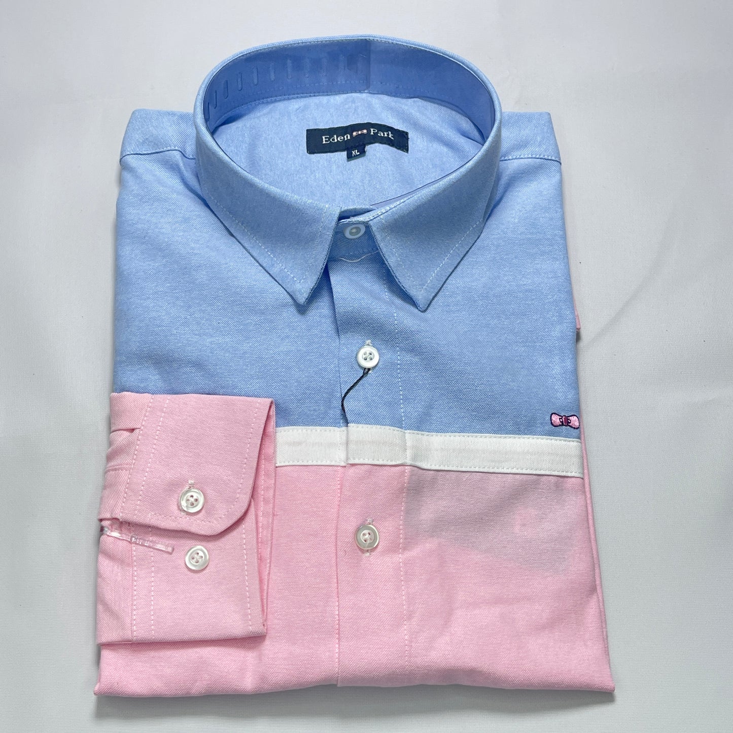 Eden Park pink blue accented men shirt