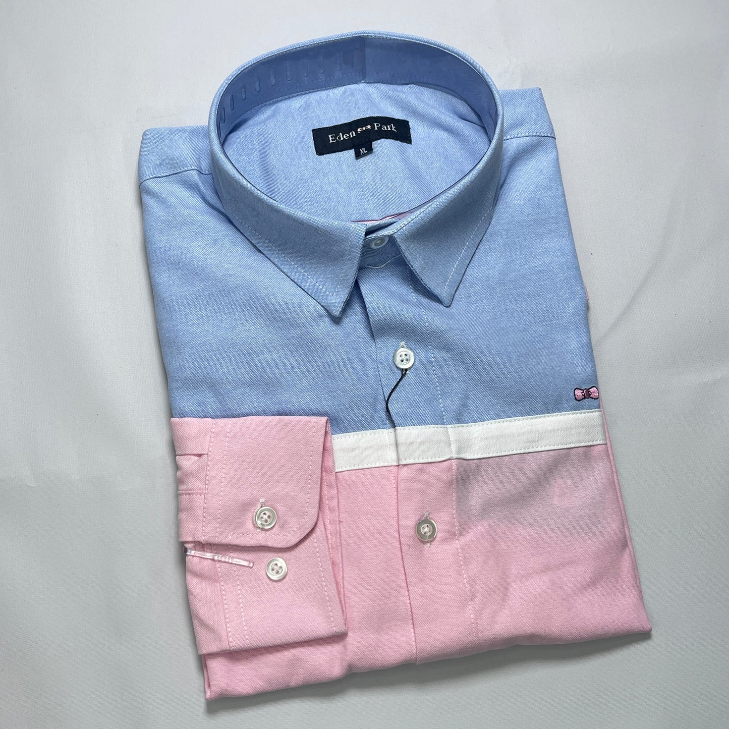 Eden Park pink blue accented men shirt