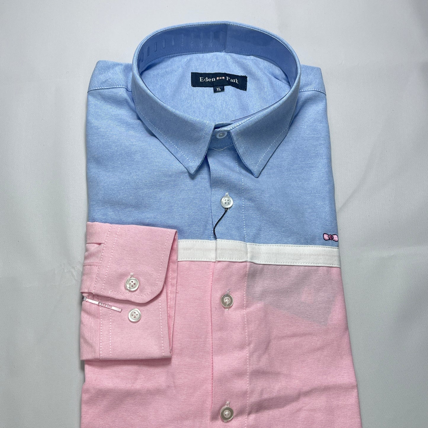 Eden Park pink blue accented men shirt