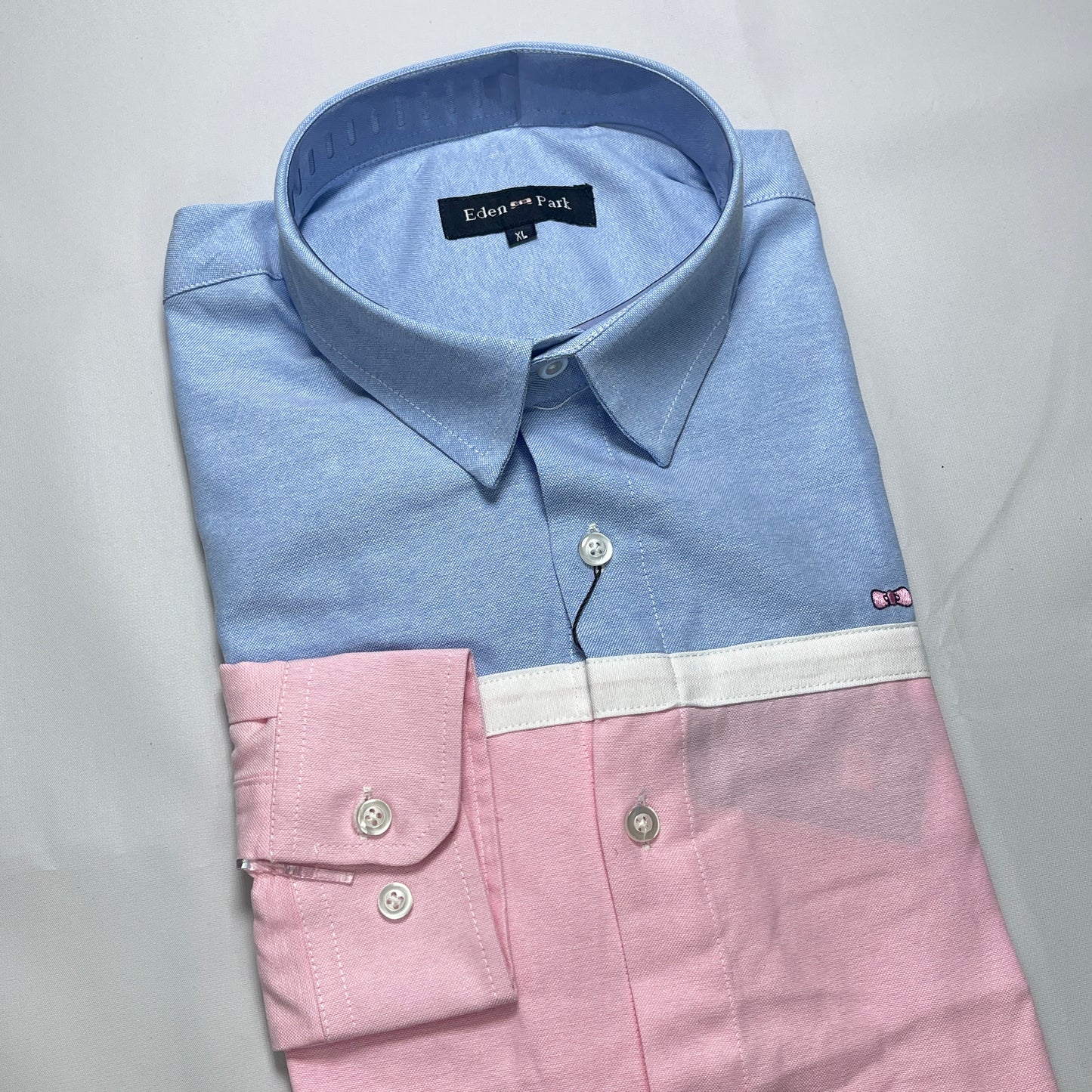 Eden Park pink blue accented men shirt