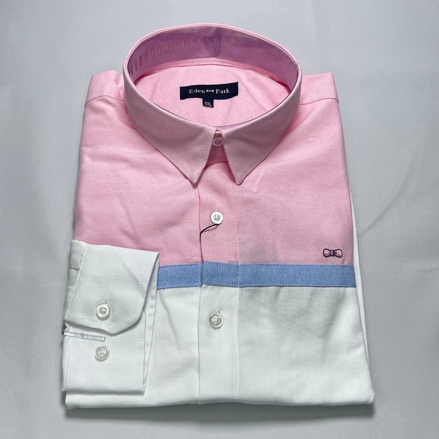 Eden Park white pink accented men shirt