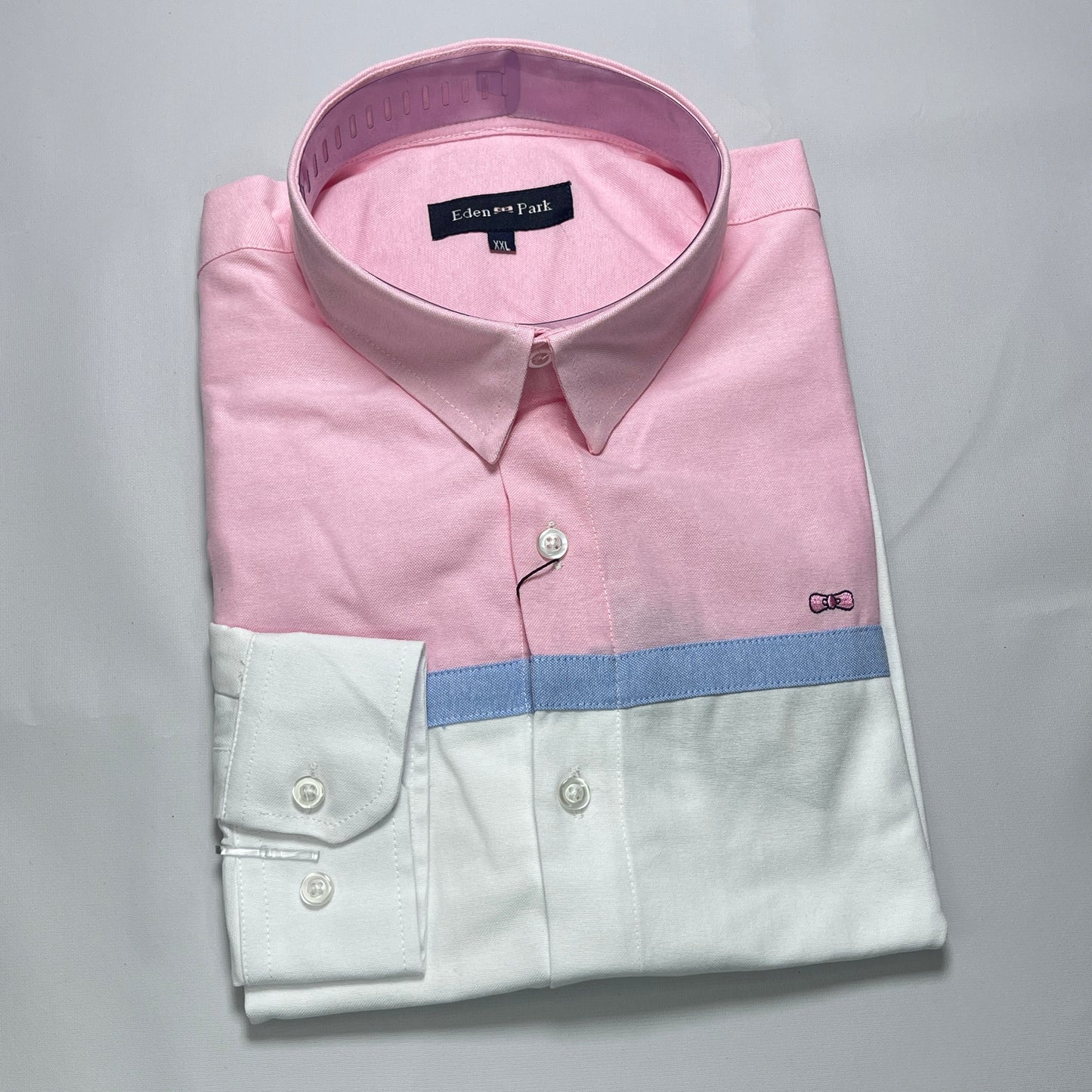 Eden Park white pink accented men shirt