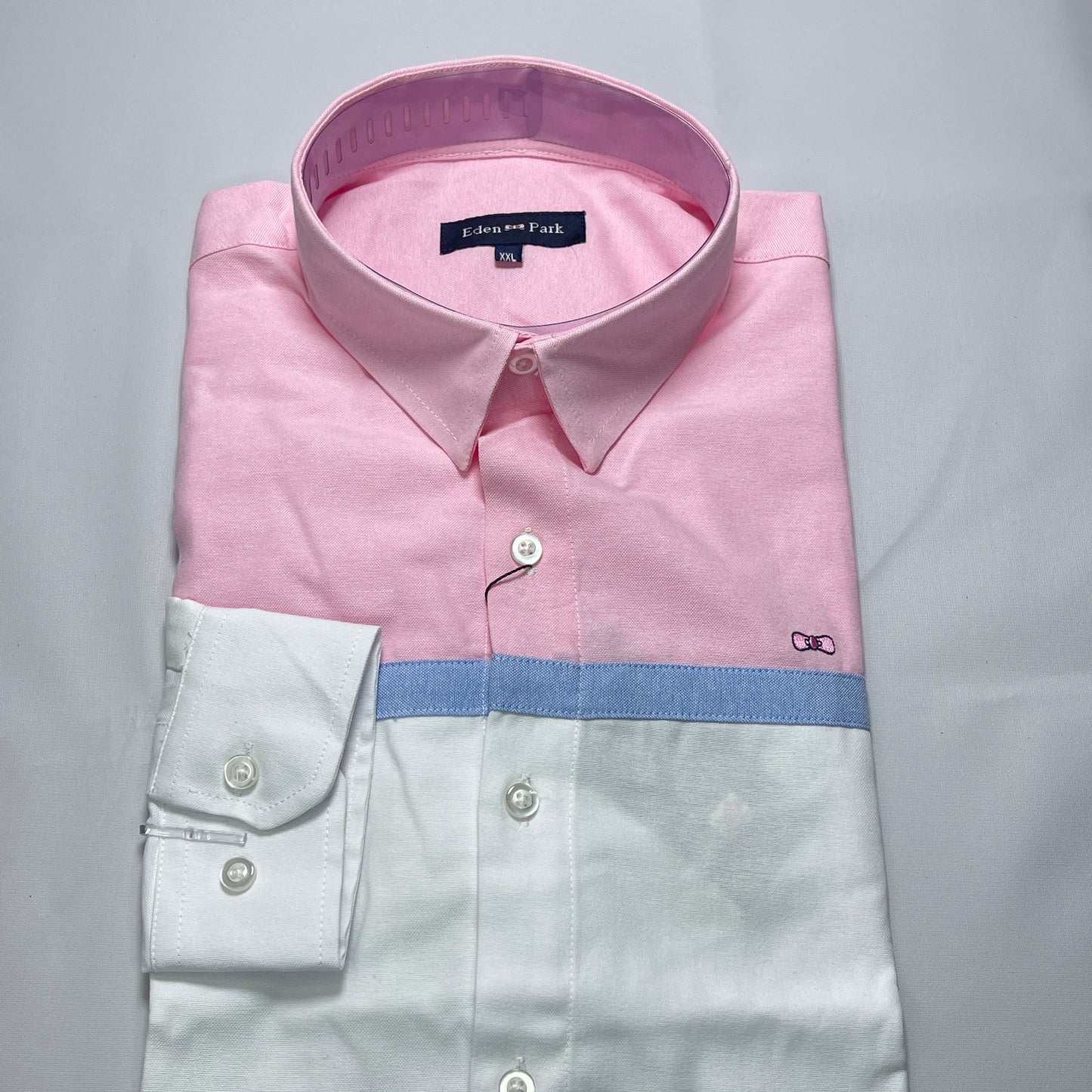 Eden Park white pink accented men shirt