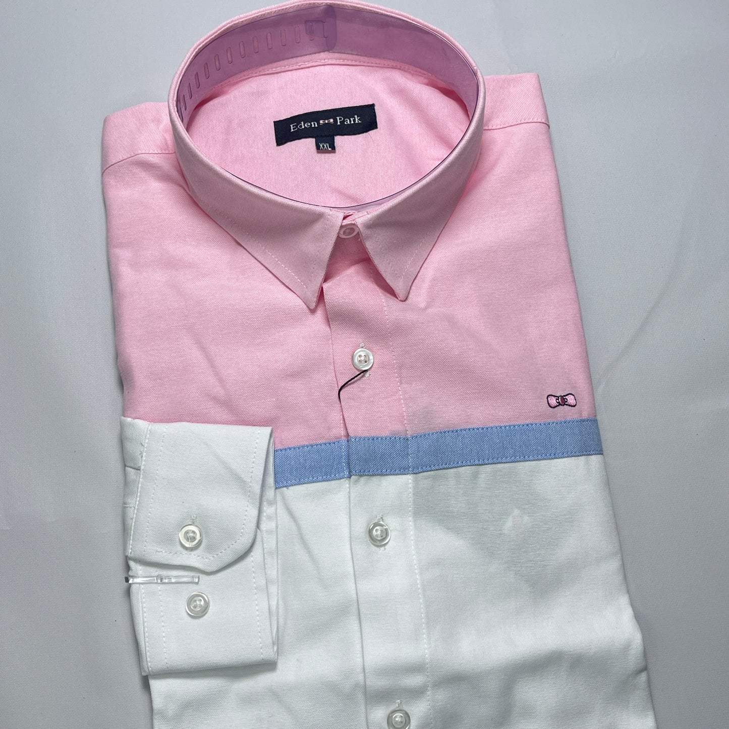 Eden Park white pink accented men shirt