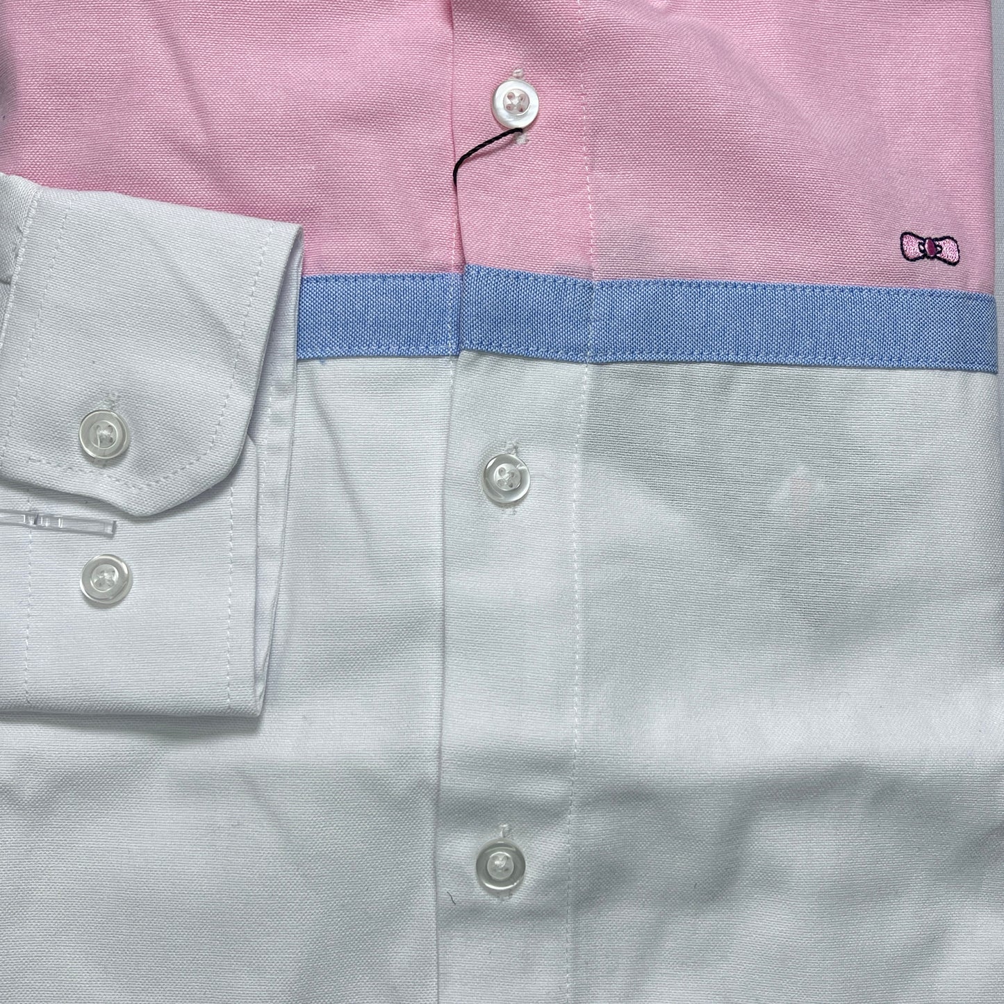 Eden Park white pink accented men shirt