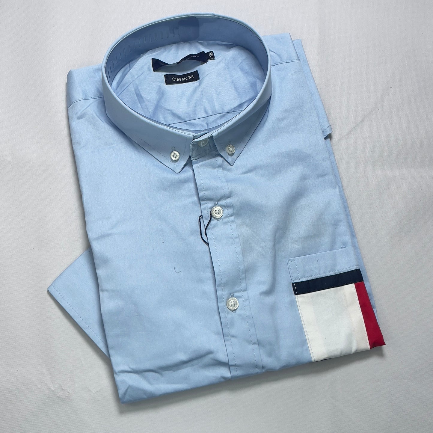 TH1 light blue classic-fit men shirt