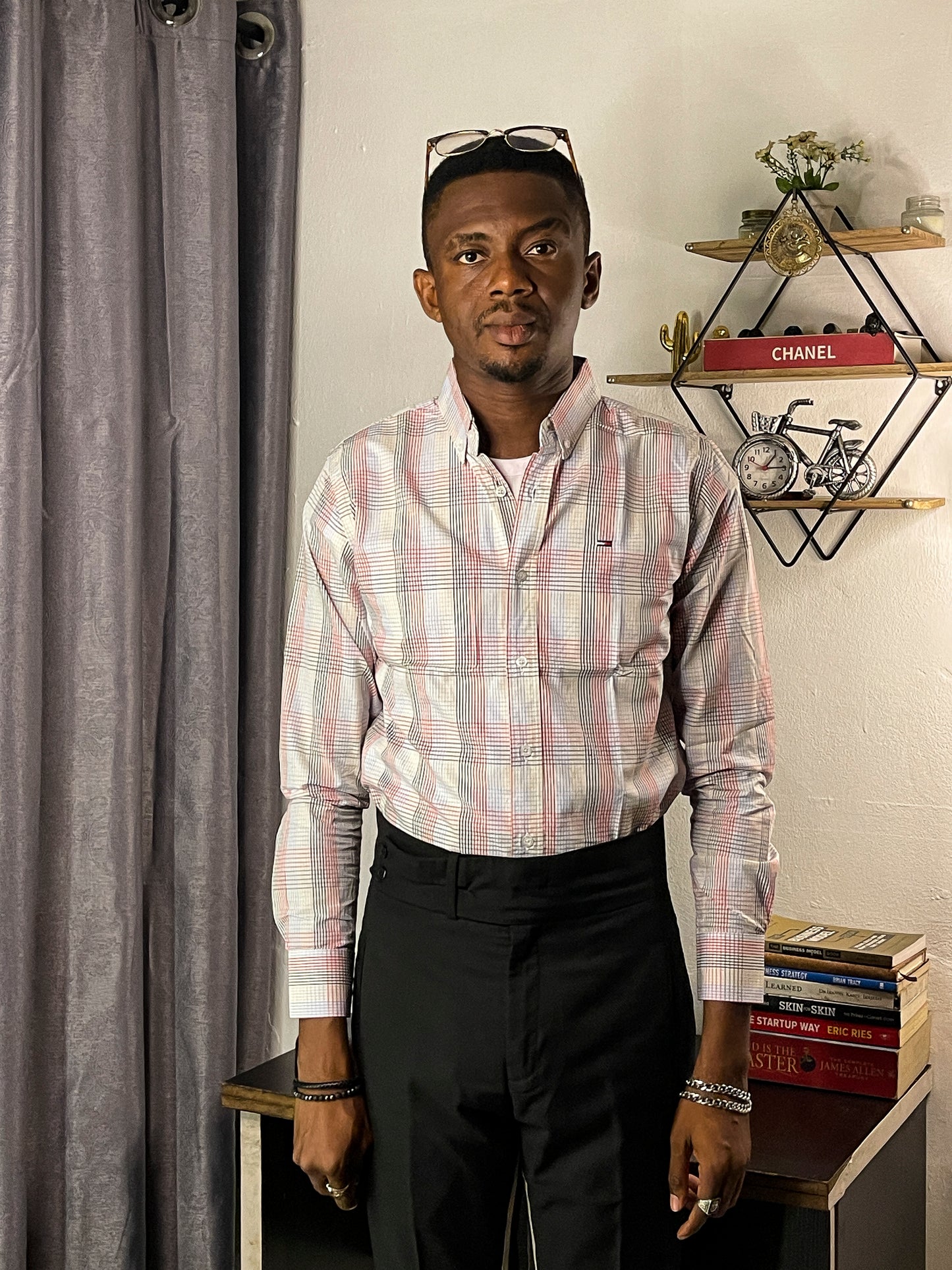 Slim Fit Glen Check Oxford Shirt - TH15