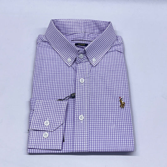 Men RL21 Long Sleeve Grid Check Shirt
