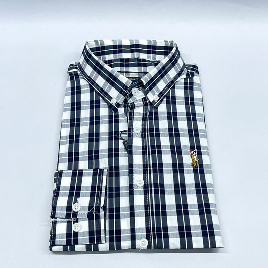 Men RL19 Long Sleeve Plaid Shirt