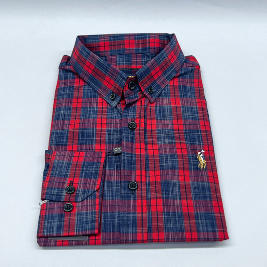 Men RL20 Long Sleeve Plaid Shirt