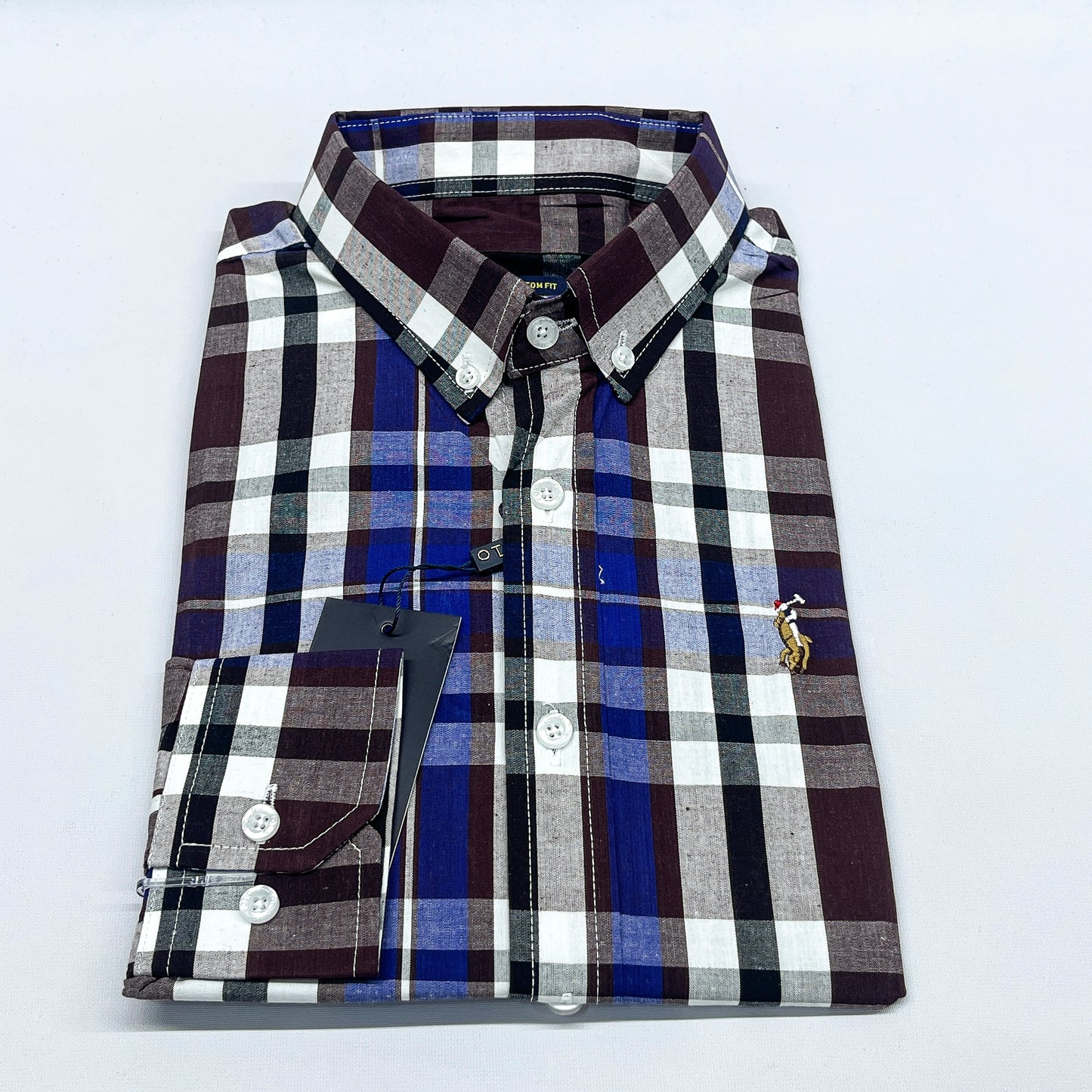 Men RL17 Long Sleeve Plaid Shirt