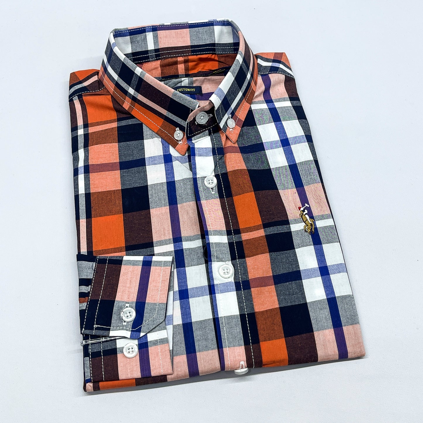 Men RL18 Long Sleeve Plaid Shirt