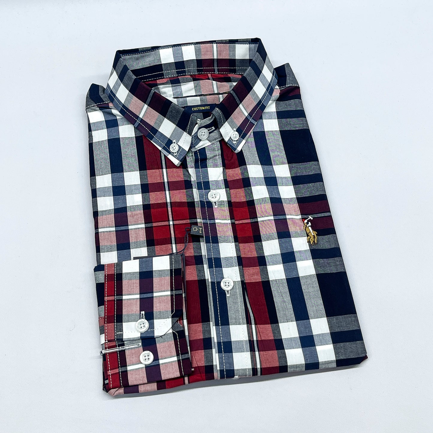 Men RL15 Long Sleeve Plaid Shirt
