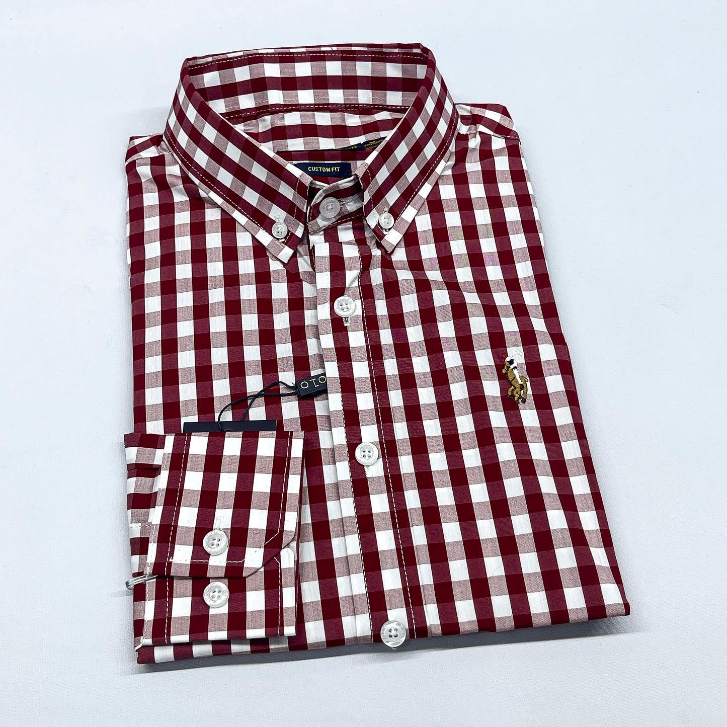 Men RL14 Long Sleeve Gingham Shirt