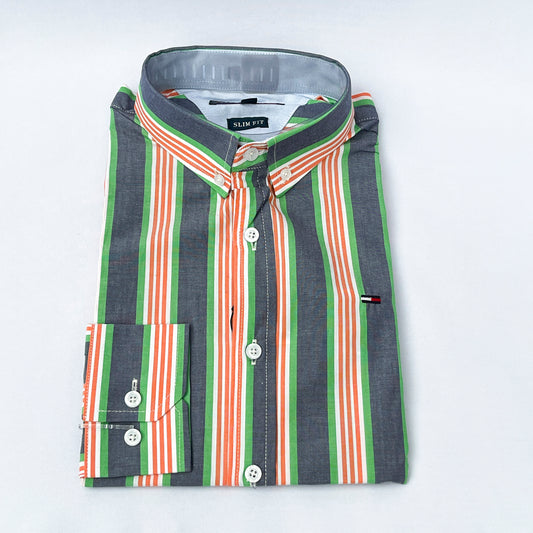 Slim Fit MC Striped Oxford Shirt - TH35