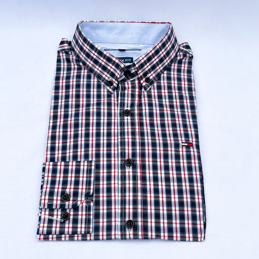Slim Fit MC Tartan Oxford Shirt - TH12