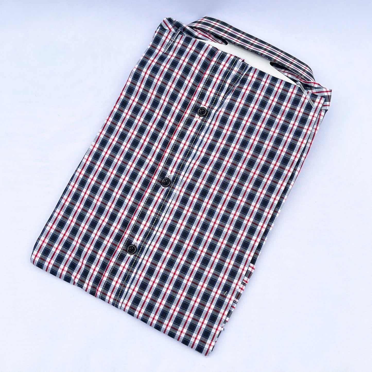 Slim Fit MC Tartan Oxford Shirt - TH12