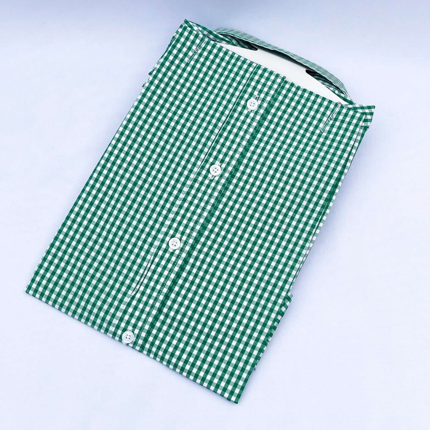 Slim Fit Green Gingham Oxford Shirt - TH07