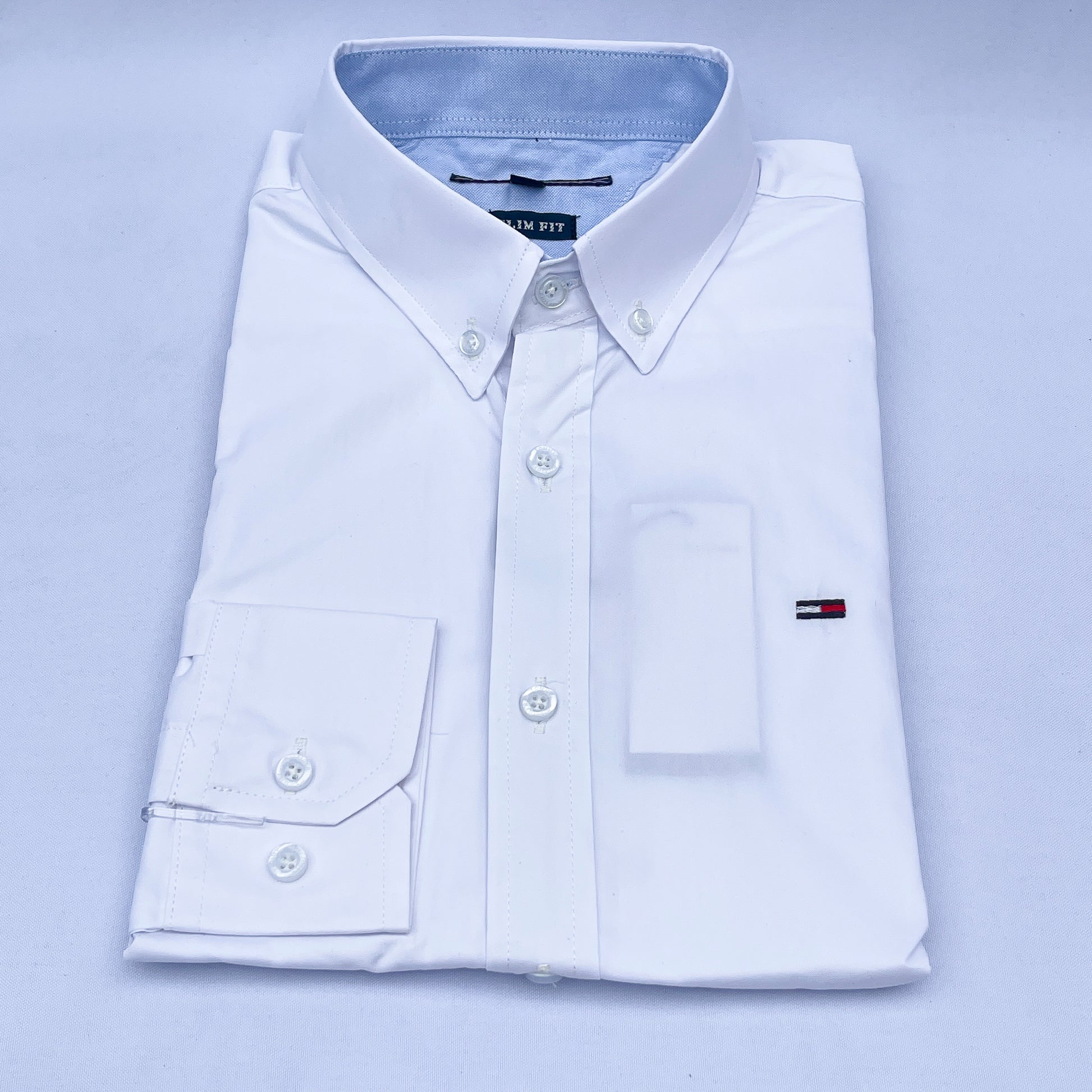 Slim Fit Plain Oxford White Shirt - TH010