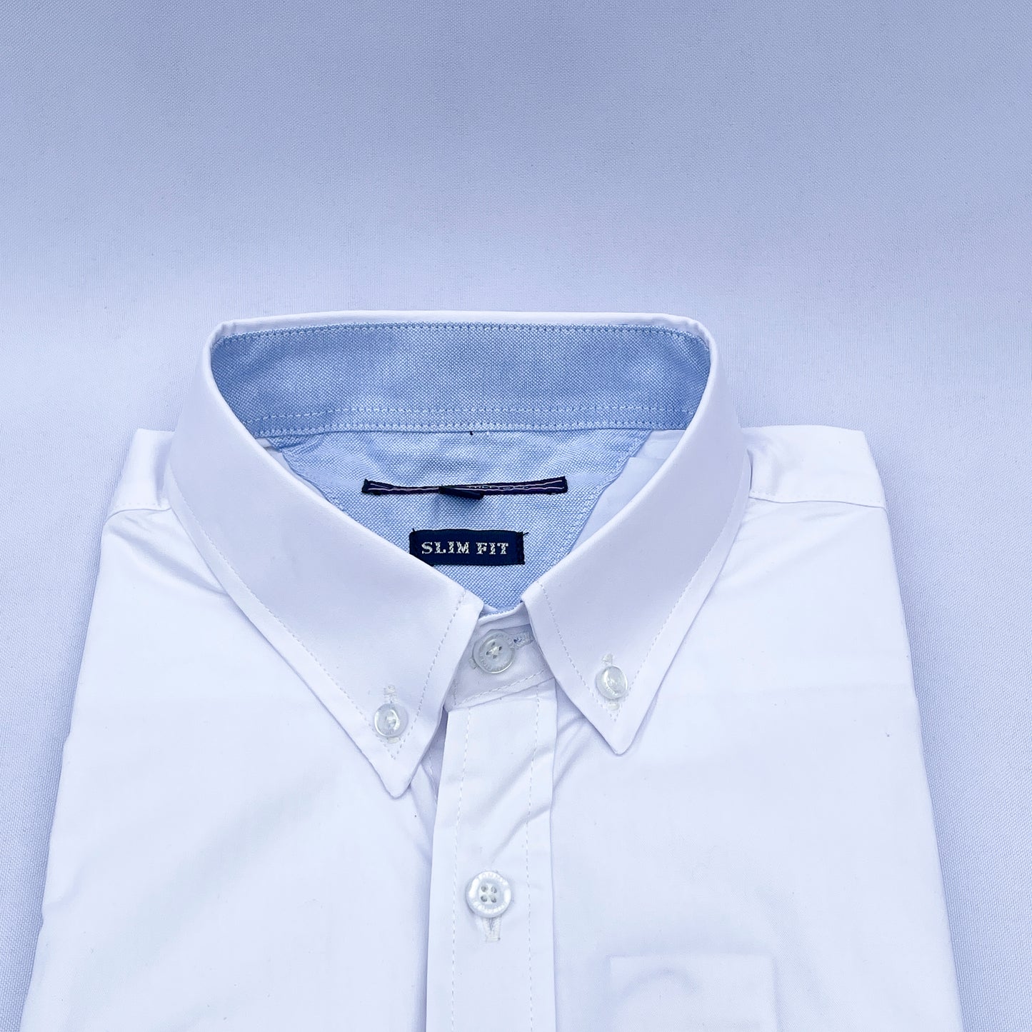 Slim Fit Plain Oxford White Shirt - TH010