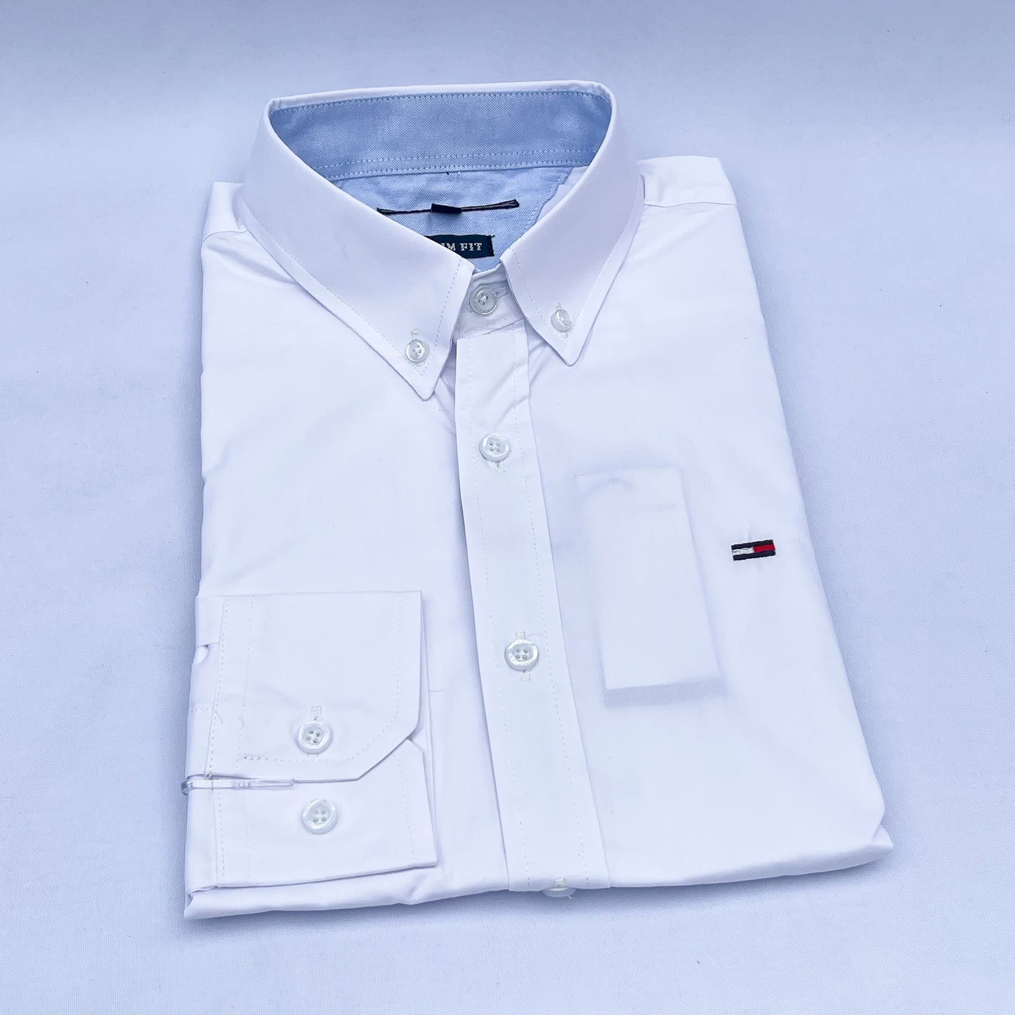 Slim Fit Plain Oxford White Shirt - TH010
