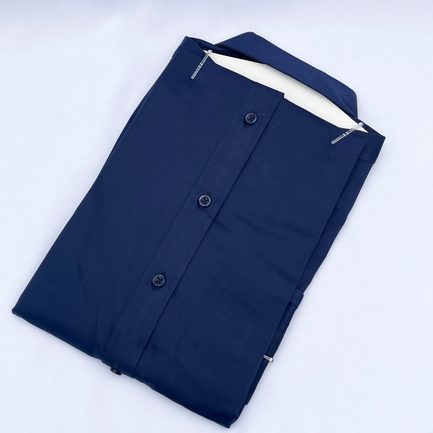Slim Fit Plain Oxford Navy Shirt - TH030