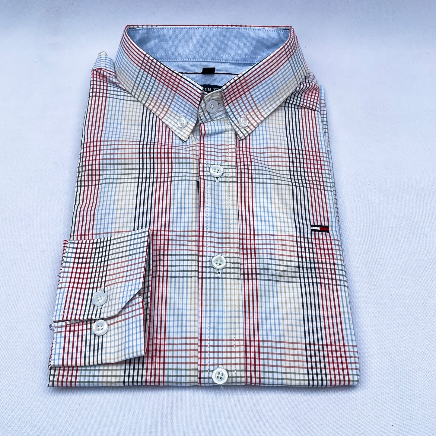Slim Fit Glen Check Oxford Shirt - TH15